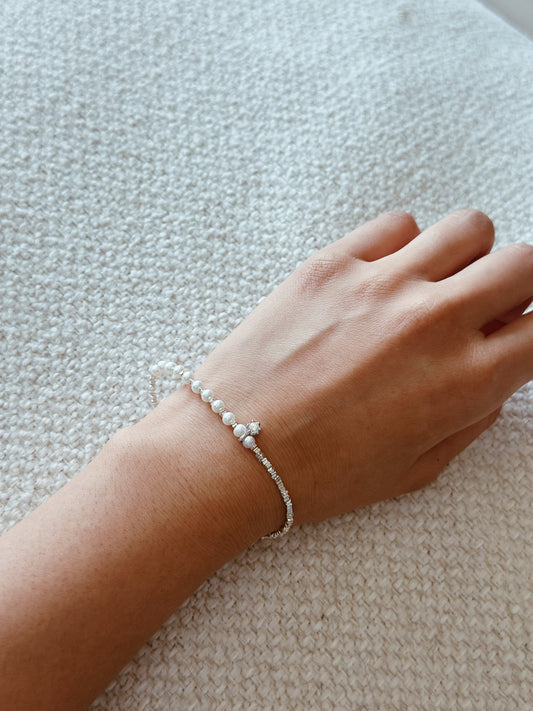 Luna Whisper – Baby Pearl & Sterling Silver Bracelet