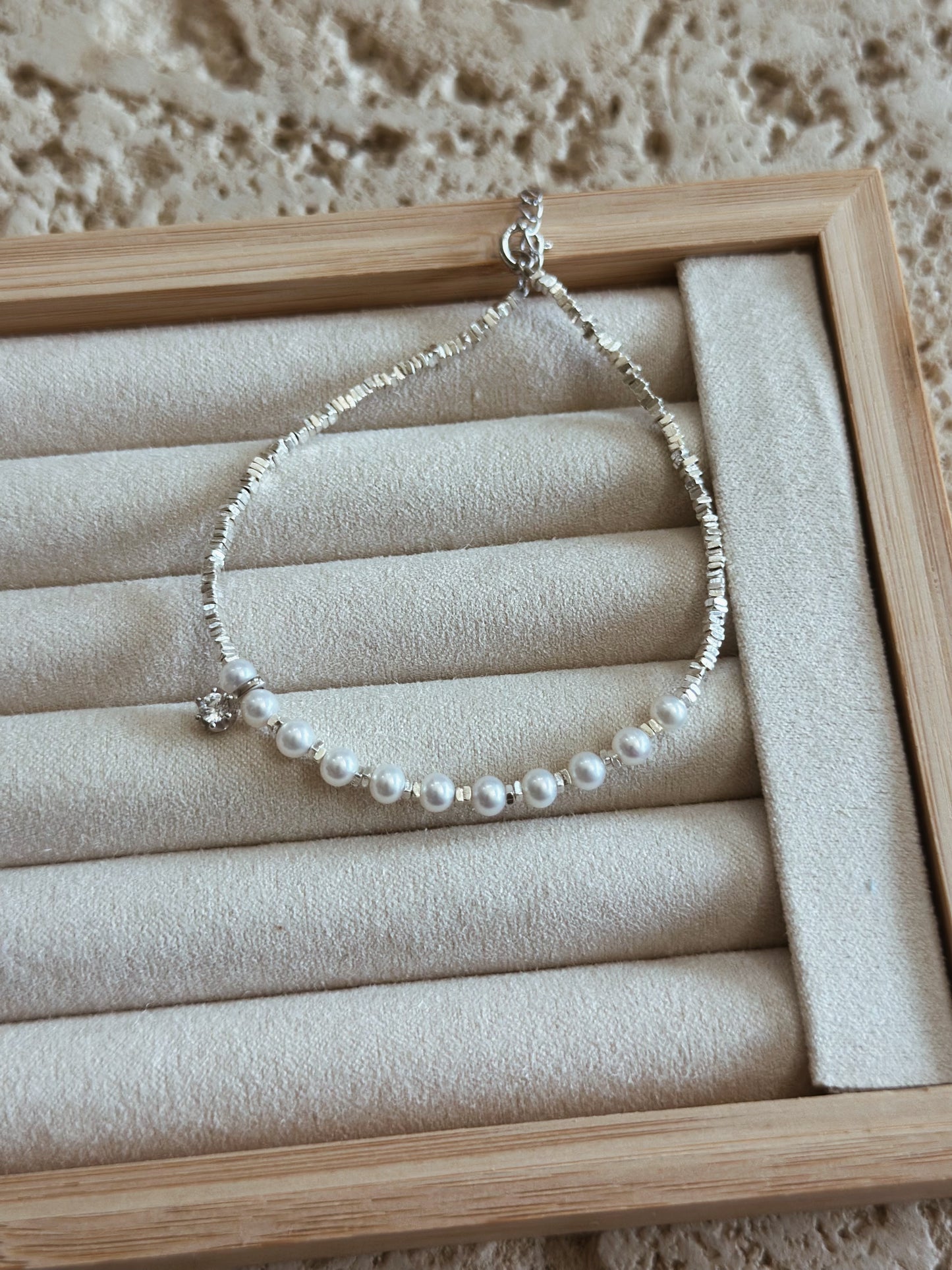 Luna Whisper – Baby Pearl & Sterling Silver Bracelet